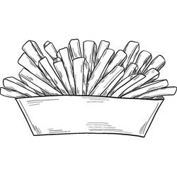 Dessin à colorier: Frites (Alimentation et Nutrition) #209090 - Coloriages à Imprimer Gratuits
