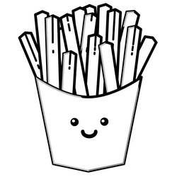 Dessin à colorier: Frites (Alimentation et Nutrition) #209094 - Coloriages à Imprimer Gratuits