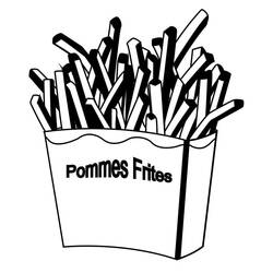 Dessin à colorier: Frites (Alimentation et Nutrition) #209102 - Coloriages à Imprimer Gratuits