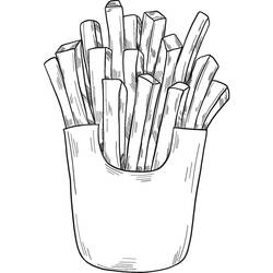Dessin à colorier: Frites (Alimentation et Nutrition) #209110 - Coloriages à Imprimer Gratuits
