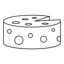 Dessin à colorier: Fromage (Alimentation et Nutrition) #217642 - Coloriages à Imprimer Gratuits