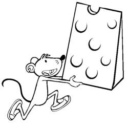 Dessin à colorier: Fromage (Alimentation et Nutrition) #217644 - Coloriages à Imprimer Gratuits