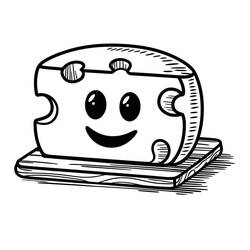 Dessin à colorier: Fromage (Alimentation et Nutrition) #217646 - Coloriages à Imprimer Gratuits