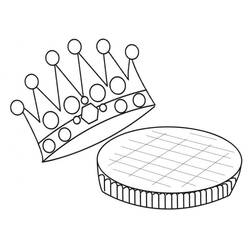 Dessin à colorier: Galette Des Rois (Alimentation et Nutrition) #178360 - Coloriages à Imprimer Gratuits