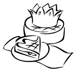 Dessin à colorier: Galette Des Rois (Alimentation et Nutrition) #178365 - Coloriages à Imprimer Gratuits
