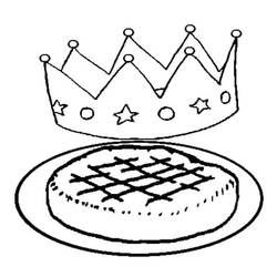 Dessin à colorier: Galette Des Rois (Alimentation et Nutrition) #178366 - Coloriages à Imprimer Gratuits