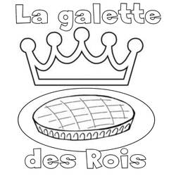 Dessin à colorier: Galette Des Rois (Alimentation et Nutrition) #178369 - Coloriages à Imprimer Gratuits