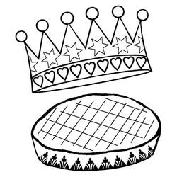 Dessin à colorier: Galette Des Rois (Alimentation et Nutrition) #178370 - Coloriages à Imprimer Gratuits