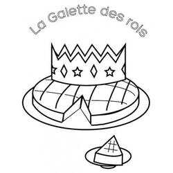 Dessin à colorier: Galette Des Rois (Alimentation et Nutrition) #178373 - Coloriages à Imprimer Gratuits