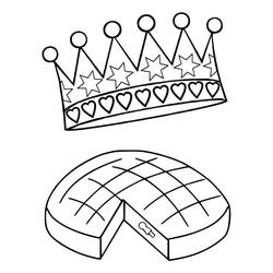 Dessin à colorier: Galette Des Rois (Alimentation et Nutrition) #178375 - Coloriages à Imprimer Gratuits