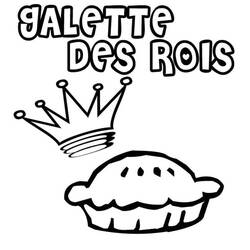 Dessin à colorier: Galette Des Rois (Alimentation et Nutrition) #178377 - Coloriages à Imprimer Gratuits