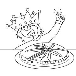 Dessin à colorier: Galette Des Rois (Alimentation et Nutrition) #178381 - Coloriages à Imprimer Gratuits