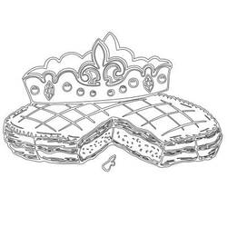 Dessin à colorier: Galette Des Rois (Alimentation et Nutrition) #178383 - Coloriages à Imprimer Gratuits