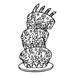 Dessin à colorier: Gâteau Anniversaire (Alimentation et Nutrition) #201115 - Coloriages à Imprimer Gratuits