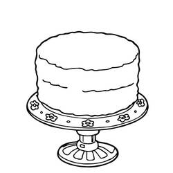 Dessin à colorier: Gâteau Anniversaire (Alimentation et Nutrition) #201123 - Coloriages à Imprimer Gratuits