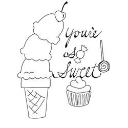 Dessin à colorier: Glace (Alimentation et Nutrition) #177626 - Coloriages à Imprimer Gratuits