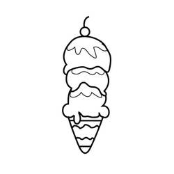 Dessin à colorier: Glace (Alimentation et Nutrition) #177633 - Coloriages à Imprimer Gratuits