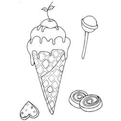Dessin à colorier: Glace (Alimentation et Nutrition) #177636 - Coloriages à Imprimer Gratuits