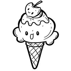 Dessin à colorier: Glace (Alimentation et Nutrition) #218947 - Coloriages à Imprimer Gratuits