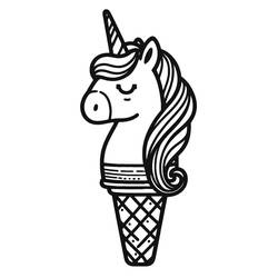 Dessin à colorier: Glace Licorne (Alimentation et Nutrition) #211760 - Coloriages à Imprimer Gratuits