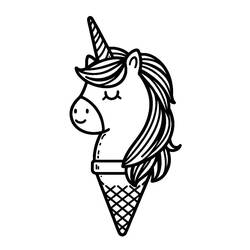 Dessins à colorier: Glace Licorne - Coloriages à Imprimer Gratuits