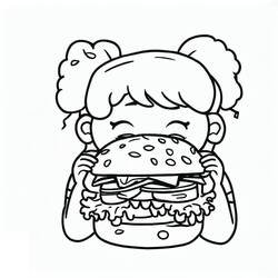 Dessins à colorier: Hamburger - Coloriages à Imprimer Gratuits