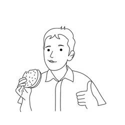 Dessin à colorier: Hamburger (Alimentation et Nutrition) #186758 - Coloriages à Imprimer Gratuits