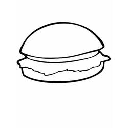 Dessin à colorier: Hamburger (Alimentation et Nutrition) #186776 - Coloriages à Imprimer Gratuits