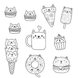 Dessins à colorier: Kawaii Nourriture - Coloriages à Imprimer Gratuits