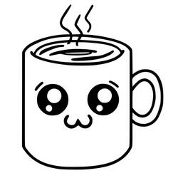 Dessin à colorier: Kawaii Nourriture (Alimentation et Nutrition) #209292 - Coloriages à Imprimer Gratuits