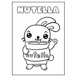 Dessin à colorier: Kawaii Nutella (Alimentation et Nutrition) #202419 - Coloriages à Imprimer Gratuits