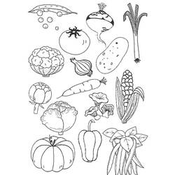 Dessin à colorier: Légumes (Alimentation et Nutrition) #212117 - Coloriages à Imprimer Gratuits