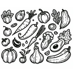 Dessin à colorier: Légumes (Alimentation et Nutrition) #212118 - Coloriages à Imprimer Gratuits