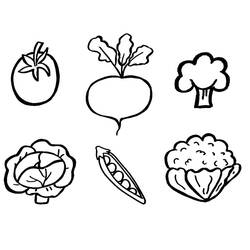 Dessin à colorier: Légumes (Alimentation et Nutrition) #212121 - Coloriages à Imprimer Gratuits