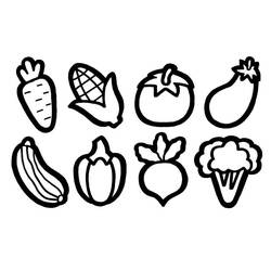 Dessin à colorier: Légumes (Alimentation et Nutrition) #212124 - Coloriages à Imprimer Gratuits