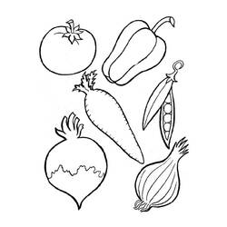 Dessin à colorier: Légumes (Alimentation et Nutrition) #212129 - Coloriages à Imprimer Gratuits