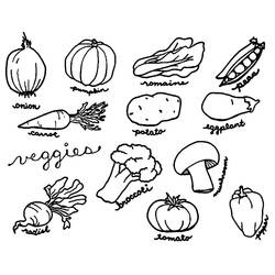 Dessin à colorier: Légumes (Alimentation et Nutrition) #212130 - Coloriages à Imprimer Gratuits