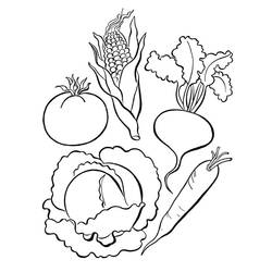 Dessin à colorier: Légumes (Alimentation et Nutrition) #212133 - Coloriages à Imprimer Gratuits