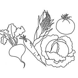 Dessin à colorier: Légumes (Alimentation et Nutrition) #212135 - Coloriages à Imprimer Gratuits