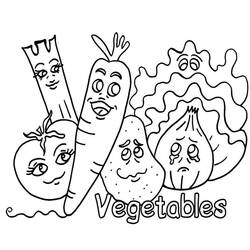 Dessin à colorier: Légumes (Alimentation et Nutrition) #212136 - Coloriages à Imprimer Gratuits