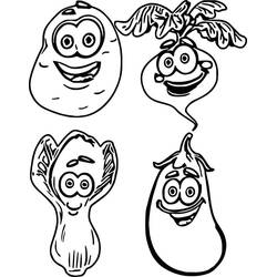 Dessin à colorier: Légumes (Alimentation et Nutrition) #212137 - Coloriages à Imprimer Gratuits
