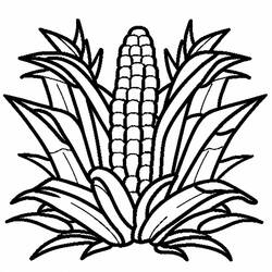 Dessin à colorier: Maïs (Alimentation et Nutrition) #207441 - Coloriages à Imprimer Gratuits