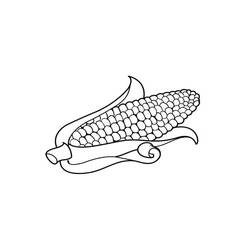 Dessin à colorier: Maïs (Alimentation et Nutrition) #207446 - Coloriages à Imprimer Gratuits