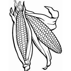 Dessin à colorier: Maïs (Alimentation et Nutrition) #207447 - Coloriages à Imprimer Gratuits