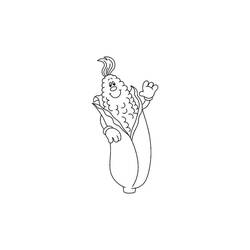 Dessin à colorier: Maïs (Alimentation et Nutrition) #207453 - Coloriages à Imprimer Gratuits