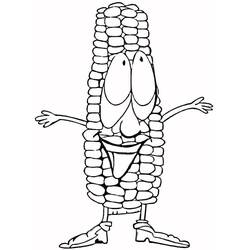 Dessin à colorier: Maïs (Alimentation et Nutrition) #207455 - Coloriages à Imprimer Gratuits