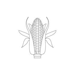 Dessin à colorier: Maïs (Alimentation et Nutrition) #207465 - Coloriages à Imprimer Gratuits