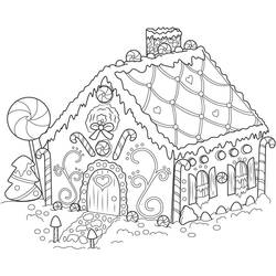 Dessin à colorier: Maison En Pain Depices (Alimentation et Nutrition) #199221 - Coloriages à Imprimer Gratuits