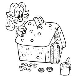 Dessin à colorier: Maison En Pain Depices (Alimentation et Nutrition) #199223 - Coloriages à Imprimer Gratuits