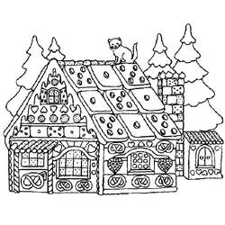 Dessin à colorier: Maison En Pain Depices (Alimentation et Nutrition) #199230 - Coloriages à Imprimer Gratuits